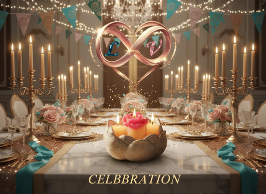 Lotus holder on decorated table